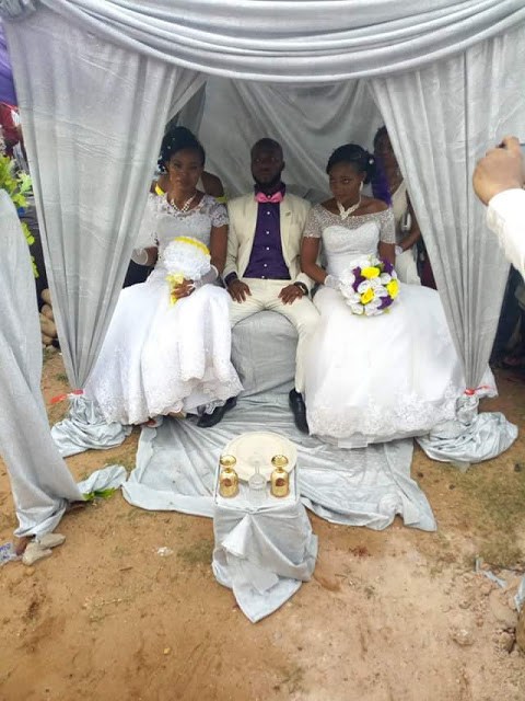 More Photos From Wedding In Abia Where One Man Married Two Wives The Same Day.