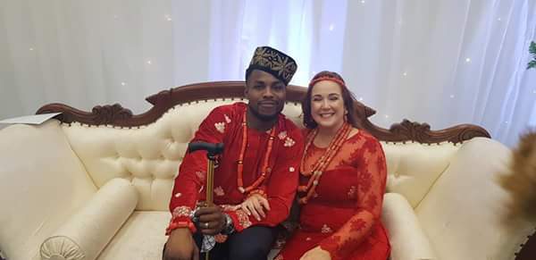Igbo Man weds his beautiful white bride in style (photos)