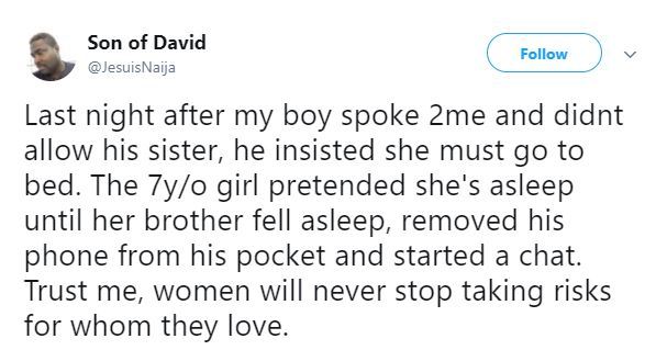 Awww, Chat between a Nigerian dad and his 7 year old daughter will make you blush