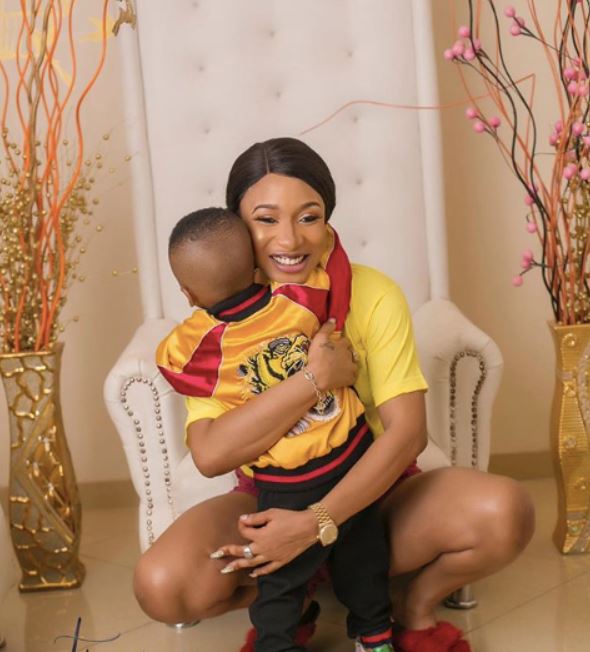 I will give you the whole world and more - Tonto Dikeh tells son