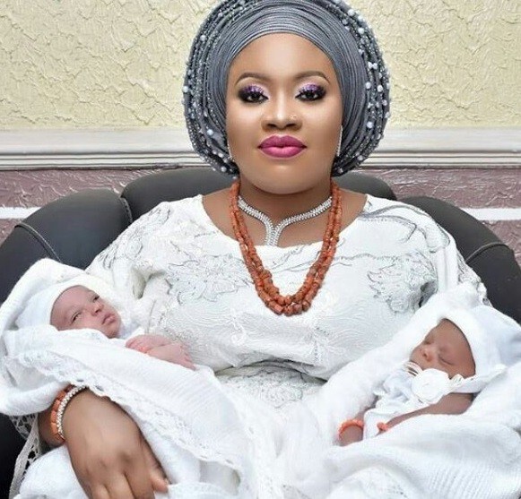 Photos From The Naming Ceremony Of 80 Year Old Alaafin Of Oyo's Twins.