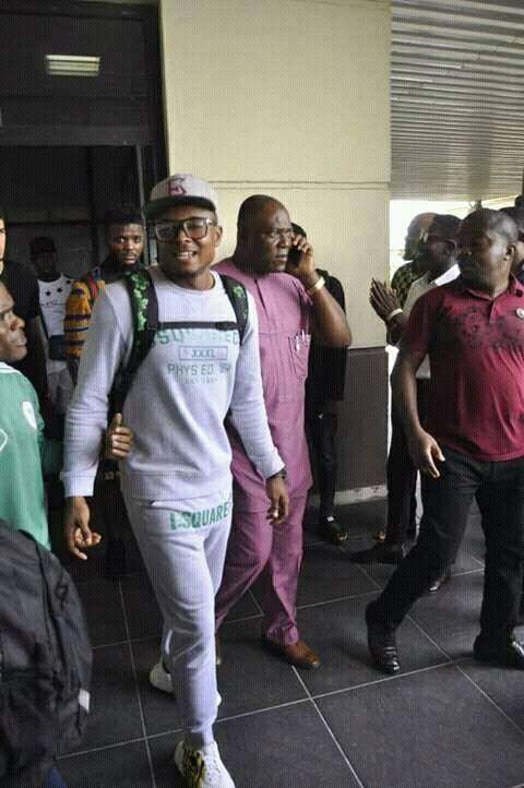 Super Eagles Arrive Uyo Ahead Of Saturday's African Nations Cup Qualifier (Photos)