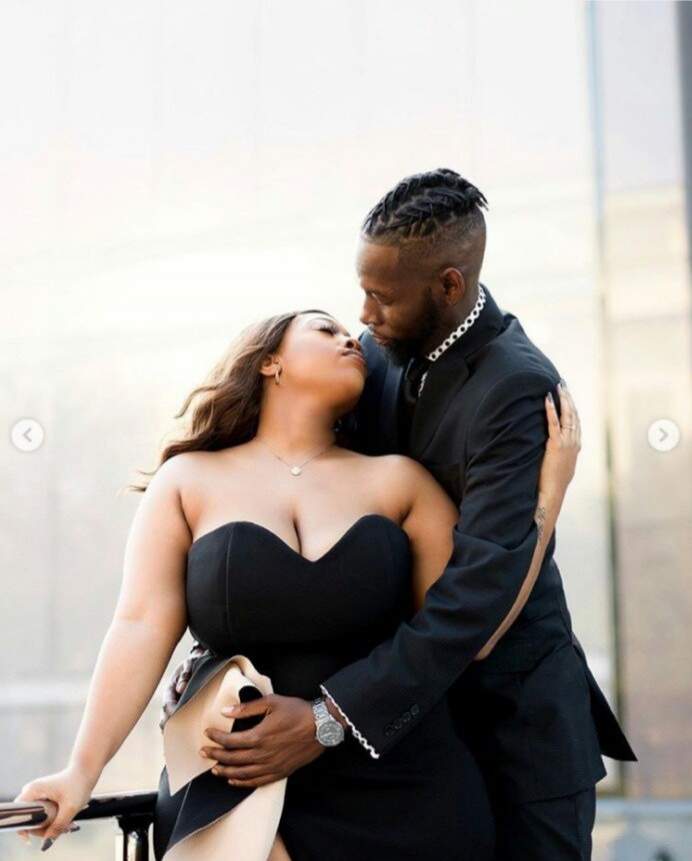 Curvaceous busty lady and her Husband-to-be stun in their pre-wedding photo
