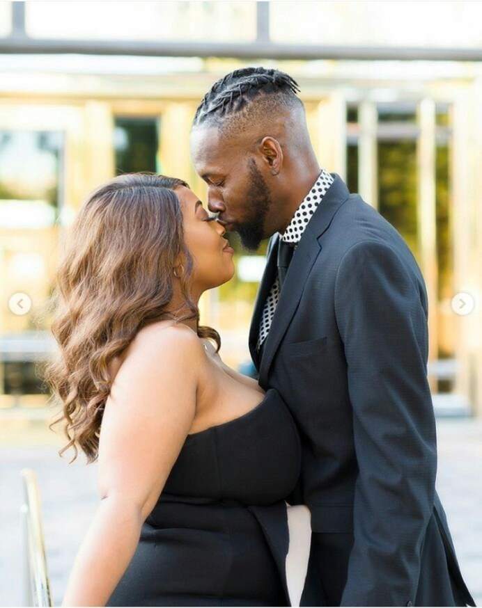 Curvaceous busty lady and her Husband-to-be stun in their pre-wedding photo