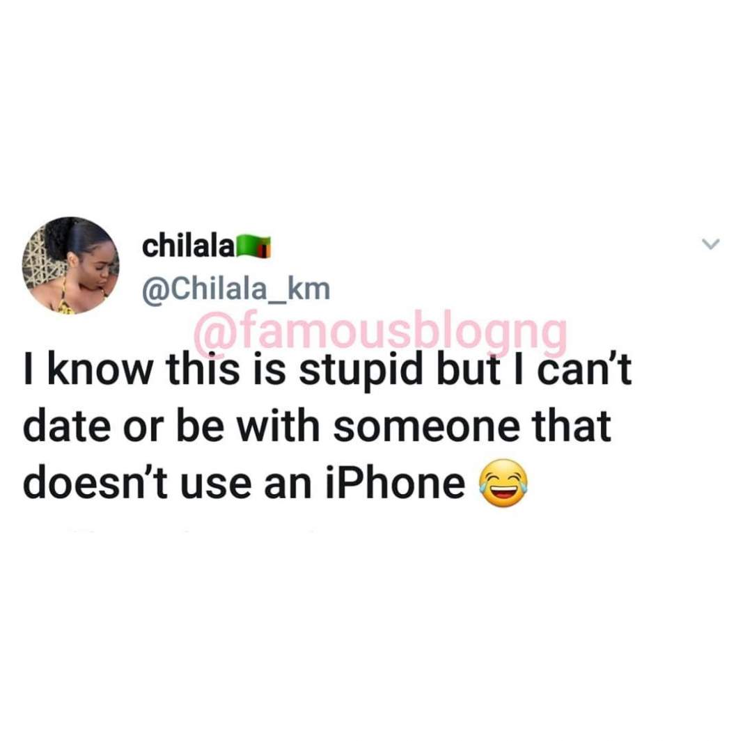 I can't date a guy who doesn't use an iPhone - Nigerian Lady