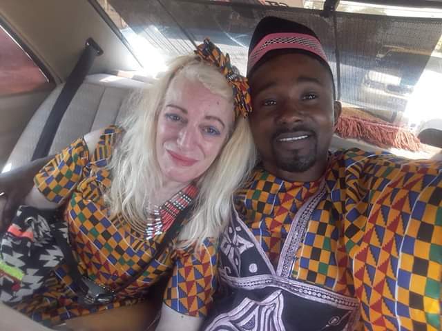 Young African man thanks God for giving him a 'woman of honour' as he weds white woman (Photos)