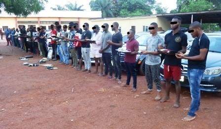 EFCC arrests 37 yahoo boys in Imo state, 25 exotic cars seized