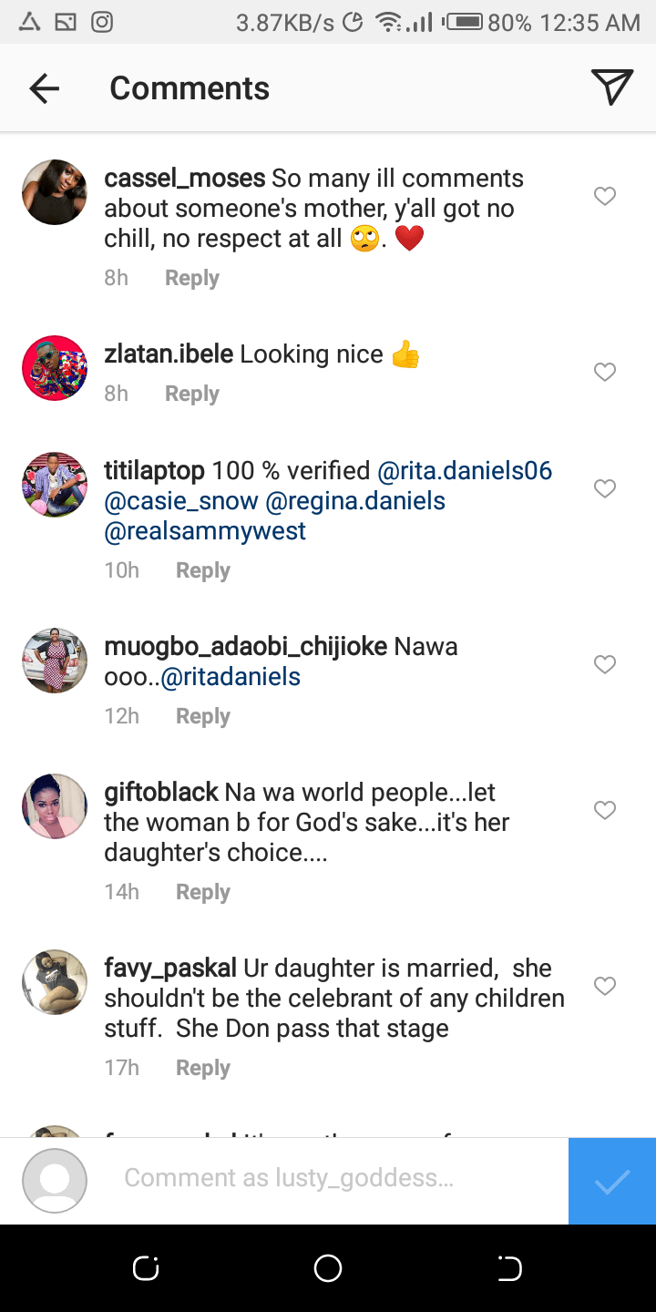 Regina Daniels' mother, Rita blasted on Instagram over daughter's marriage