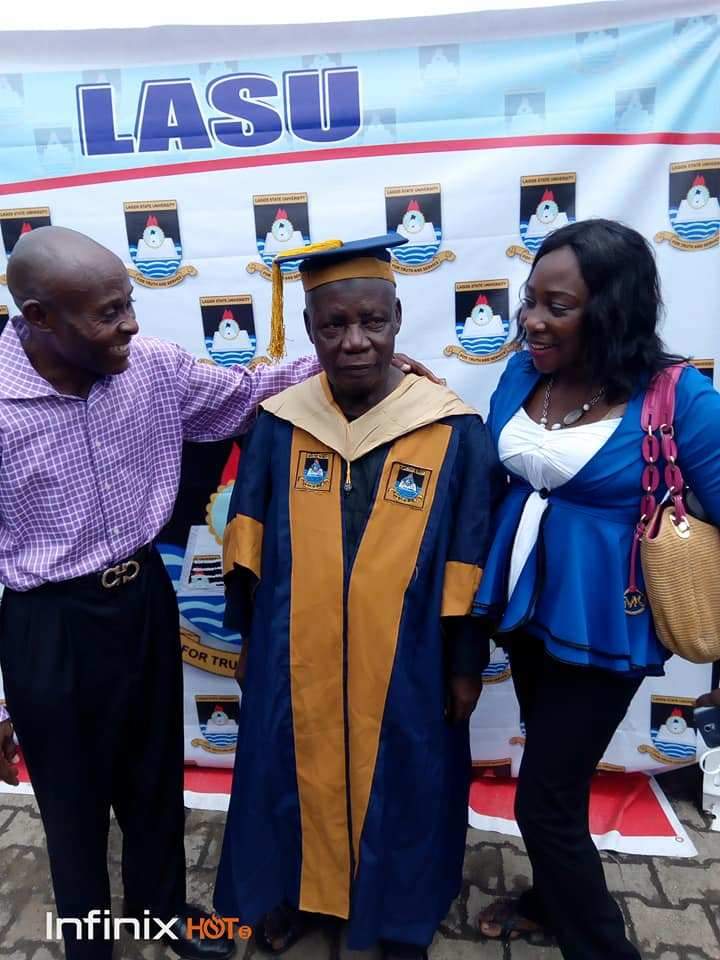 80-year-old man bags MSc in International Relations from LASU (Photos)