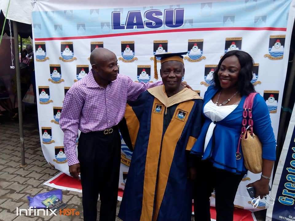 80-year-old man bags MSc in International Relations from LASU (Photos)