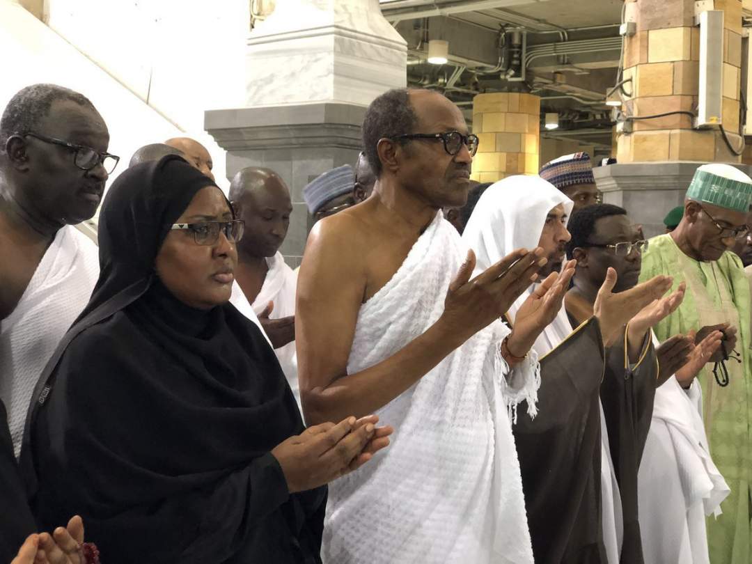 President Buhari seen running while performing Umrah In Makkah