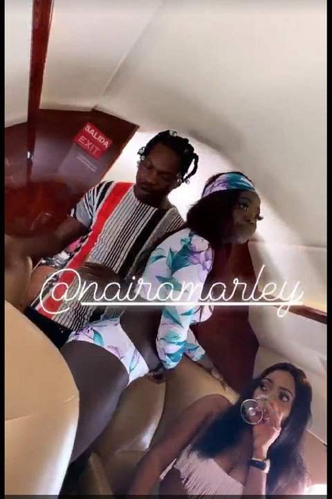 Naira Marley parties with bikini-clad ladies aboard Regina Nwoko's husband private jet