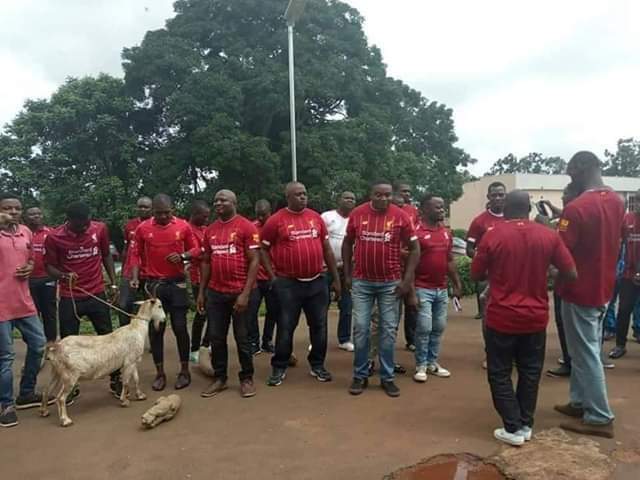 Liverpool fans in Nsukka go for thanksgiving in Church after historic Champions League win (Photos)
