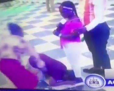 Church members seen bowing down to touch Pastor Obinim's 6-year-old daughter (Video)