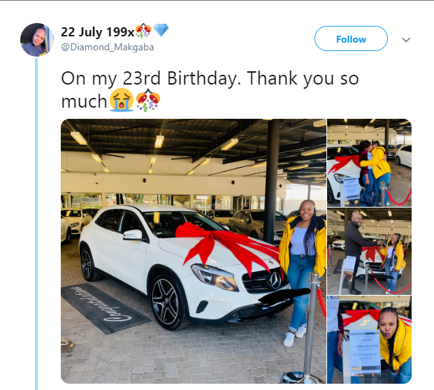 23 year old Law student gets brand new Mercedes Benz from her Mother as birthday gift