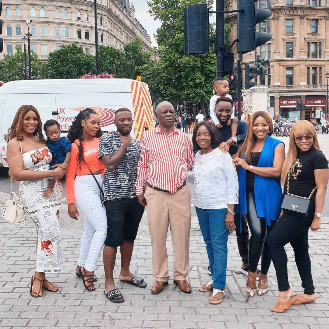 Linda Ikeji gush over her son, Jayce as she spends time with family in London (Photos)