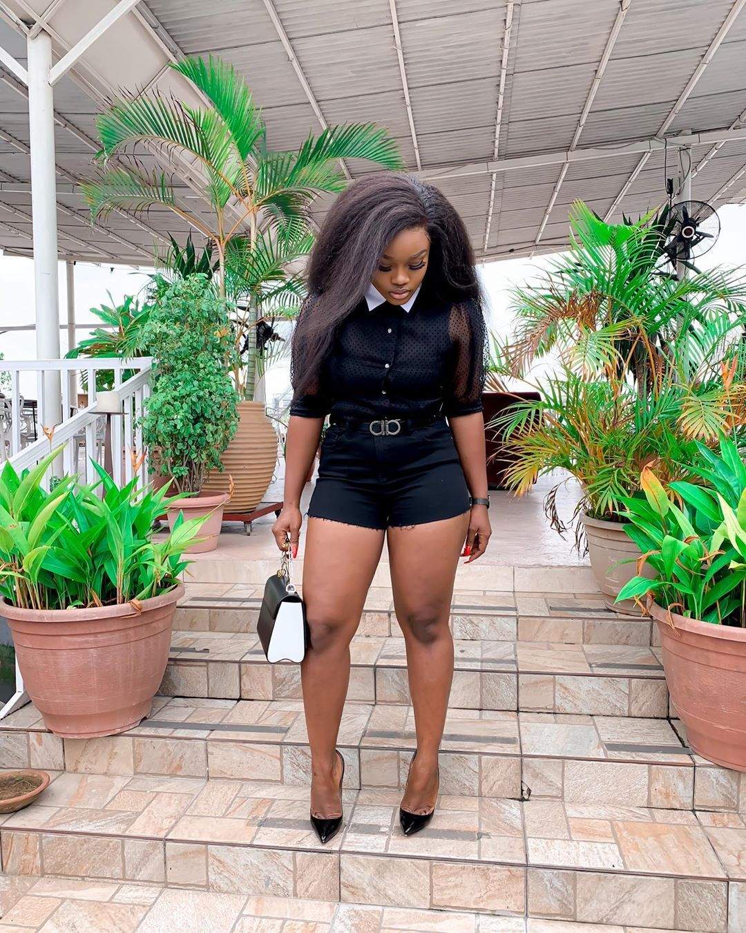 Cee-C looks smoking hot as she steps out in bum shorts (Photos)