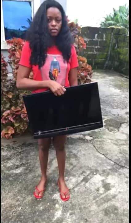 Lady nabbed after stealing a hotel's plasma TV in Delta