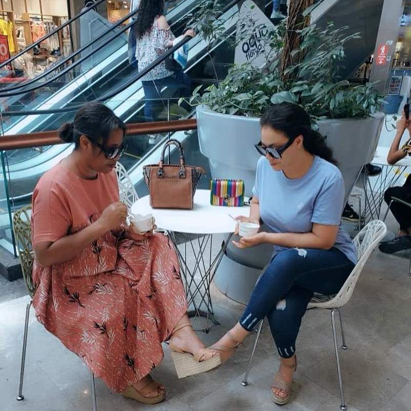 Actress, Nadia Buari and her beautiful mom, Hajia enjoy ice cream date (Photos)