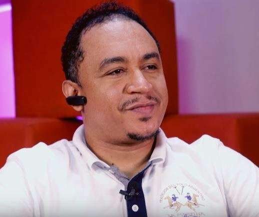Stephanie Otobo reacts as Daddy Freeze and Akpororo battle each other