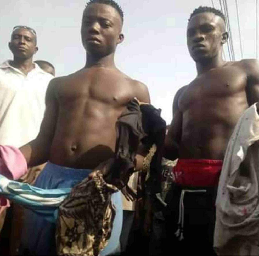 Young men caught with about 10 female pants in Delta (Photos)