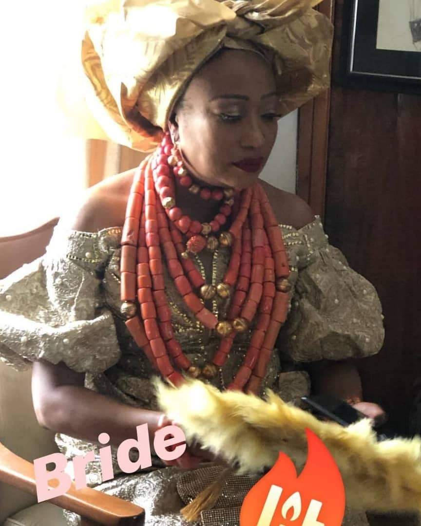 Actress, Eku Edewor's mum remarries, see photos from the traditional wedding.