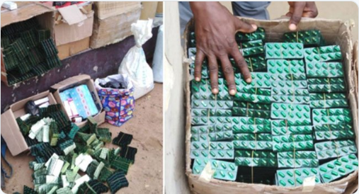 Trailer Load Of Tramadol, Illegal Drugs Worth N44M Seized By Customs.