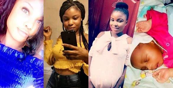 Friends mourn pretty young Nigerian lady who died two days after giving birth to her first child and a day after her birthday (Photos)