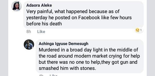 Young man stoned to death by suspected cultists in broad daylight in Makurdi (Photos)