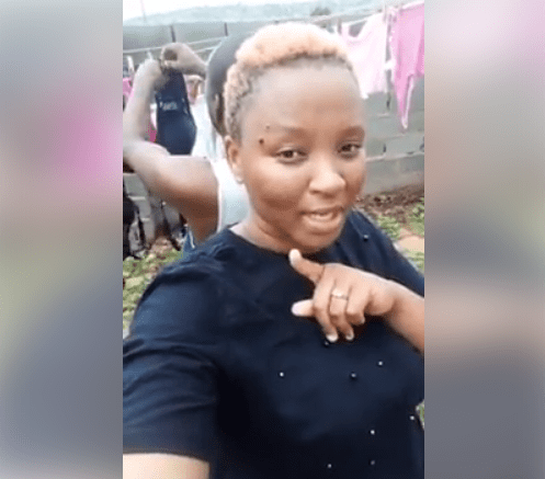 Lady excited after her boyfriend washed her pants and bra