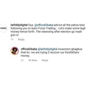 We are trying to recover our forefathers money - 2face shows support for yahoo boys