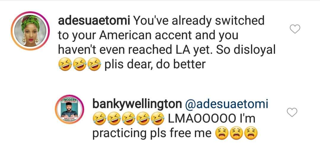 Adesua Etomi trolls her husband, Banky W's American Accent (Video)