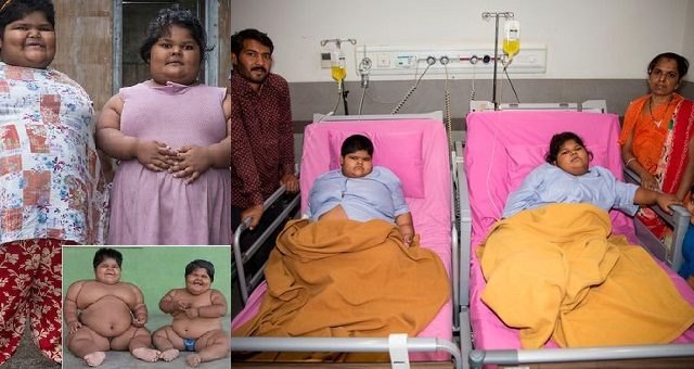 World's Fattest Sisters', Aged 6 And 8 Finally Undergo weight Surgery. (Photos)