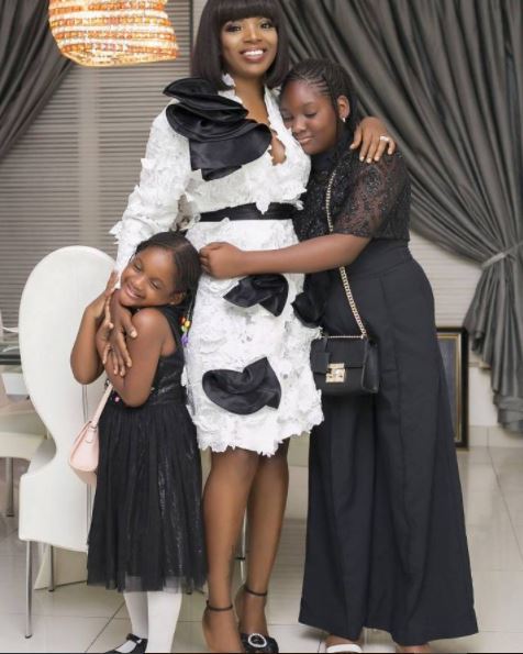 This Photo Of Annie Idibia, Daughters Is Adorable