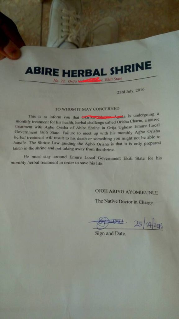 Checkout This Letter A Herbalist Wrote To NYSC To Redeploy Corper.