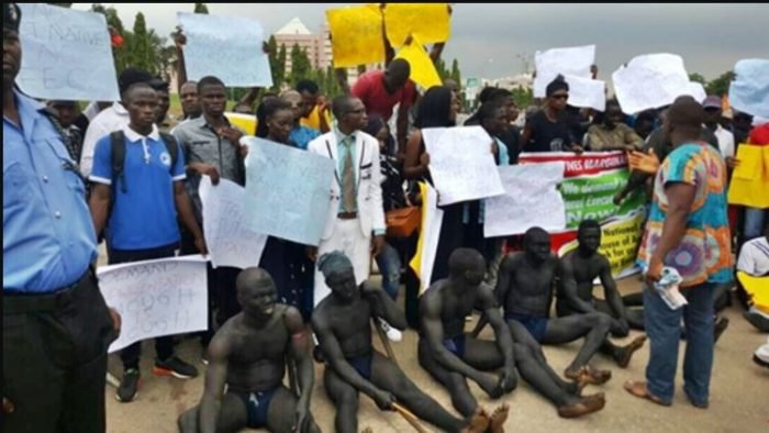 Drama As Native Abuja Indigenes Strip N*ked In Protest For Slot Of Permanent Secretary