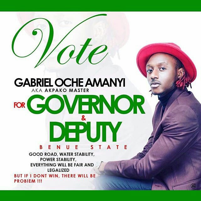 Gabriel Oche Amanyi "Terry G" To Contest For Benue State Governorship Election