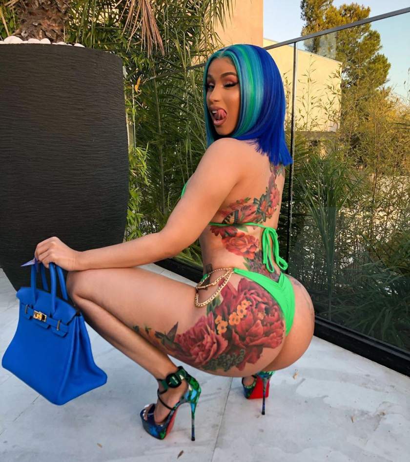 Cardi B Shares 'Makeover' Of Her Sexy Peacock Tattoo - See The Mind-Blowing Photos!