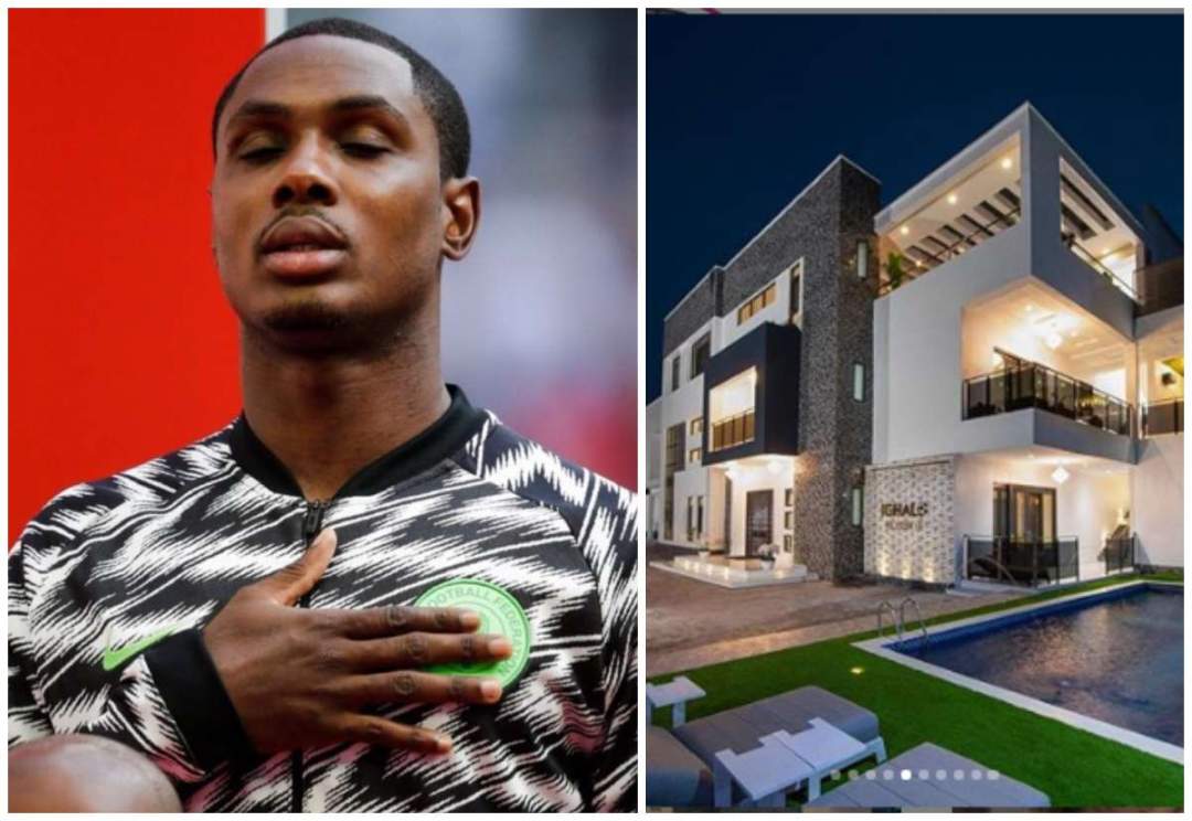 Super Eagles star Ighalo flaunts his newly completed multi-million naira mansion in Lekki (photos)