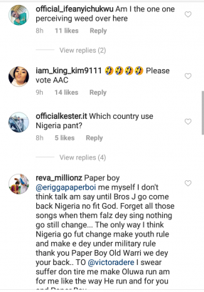 Celebrities react to Erigga's video on Nigeria's pant being used for rituals