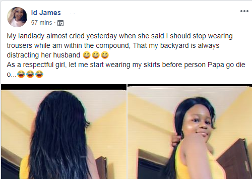 Nigerian lady warned by landlady over her backside
