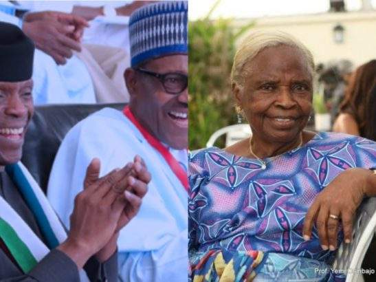 Osinbajo's Mother speaks on those that say Buhari hasn't done anything