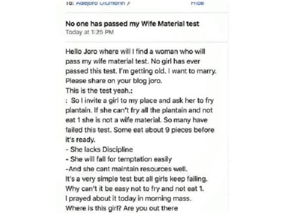 No woman has ever passed my wife material test - Bachelor cries out