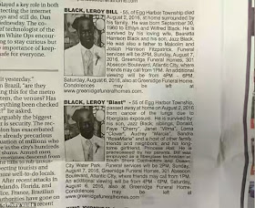 Newspaper Post Side-By-Side Obituaries Of Same Man, One From His Wife & The Other His Girlfriend
