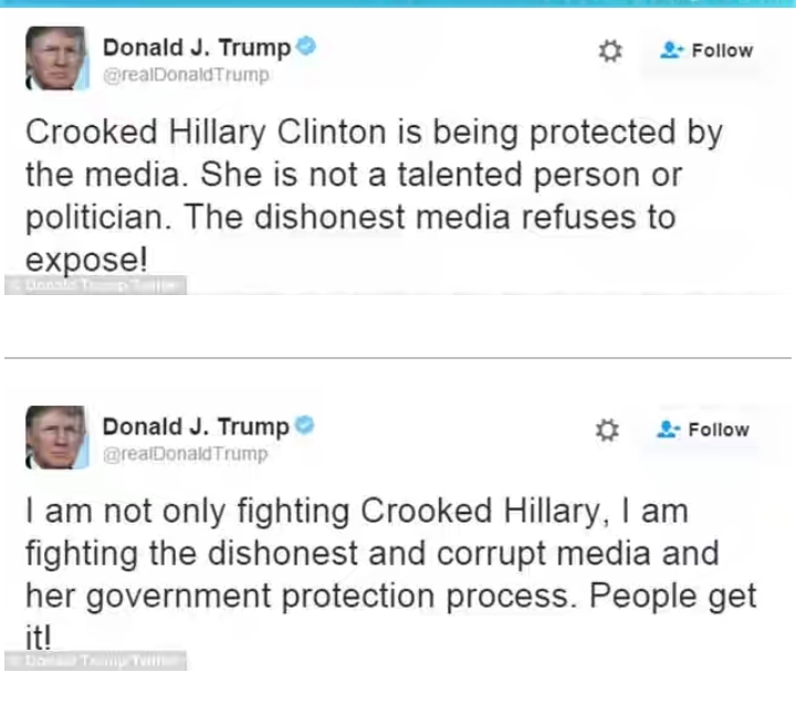 Trump Calls US Media Disgusting & Corrupt, Says They Protect Hillary