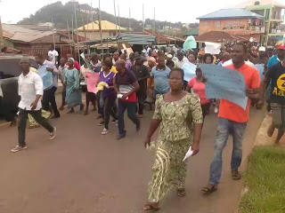 Photos: Mass Protest Against Gov Fayose In Ekiti