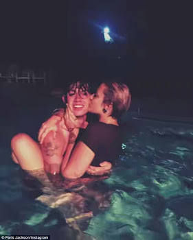 Paris Jackson & BF Kiss Passionately In The Pool
