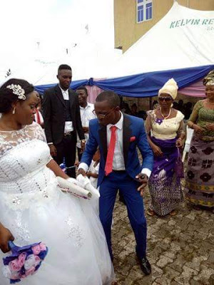 Photos: Excited Groom Grabs His Bride By The Chest While Kissing During Their Wedding Ceremony