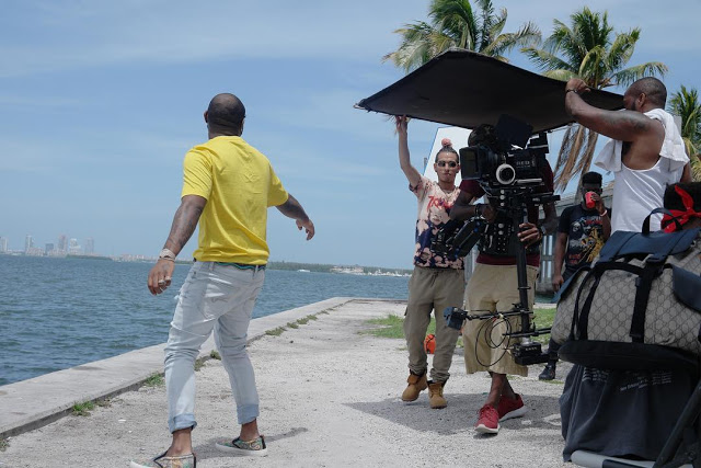 Photos From Davido And Olamide 's Video Shoot In Miami