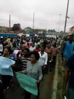 Photos: Mass Protest Against Gov Fayose In Ekiti